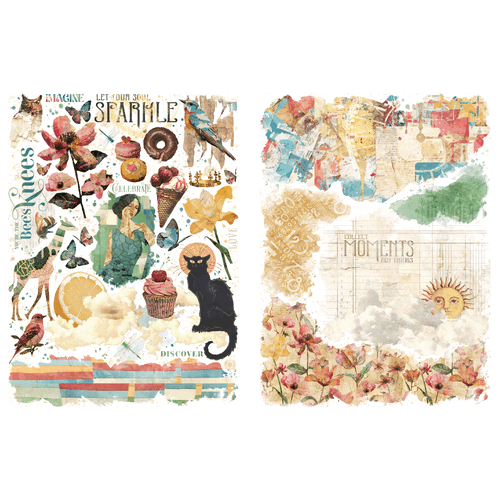 Graphic 45 - Journaling Through Time - Rub-On Transfers