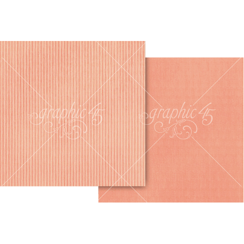 Graphic 45 - Always & Forever - Perfect Pink Pattern & Solid Sheet