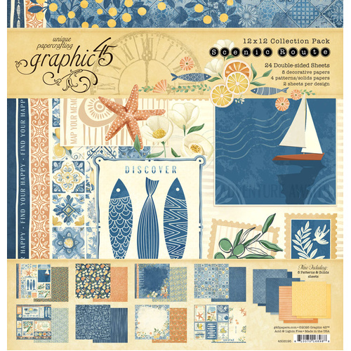 Graphic 45 - Scenic Route - 12x12 Collection Pack