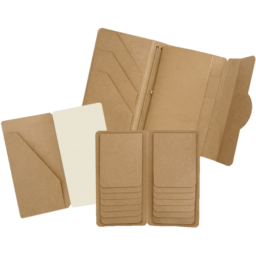 Graphic 45 - Staples - Travel Album with Inserts – Waterfall Folder & Journaling Notebooks — Kraft