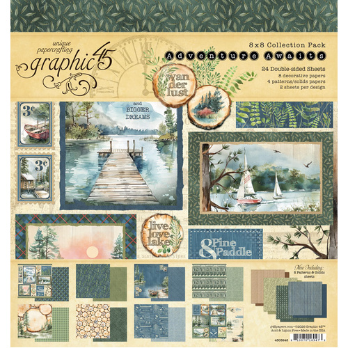 Graphic 45 - Adventure Awaits - 8x8 Collection Pack