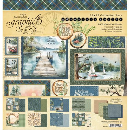 Graphic 45 - Adventure Awaits - 12x12 Collection Pack
