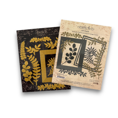 Graphic 45 - Staples - Rectangle Frames with Ferns & Foliage Die Set