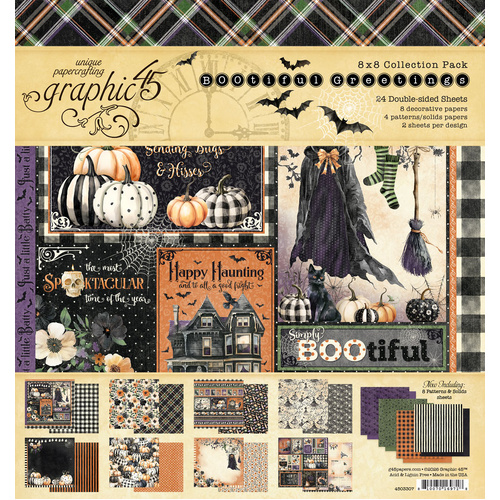 Graphic 45 - Bootiful Greetings - 8x8 Collection Pack