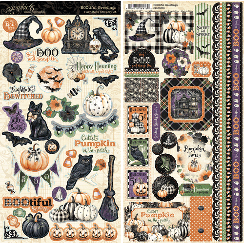 Graphic 45 - Bootiful Greetings - Sticker Set
