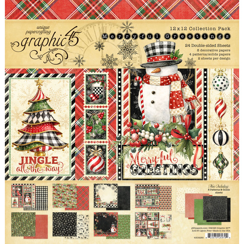 Graphic 45 - Merry-ful Greetings - 12x12 Collection Pack