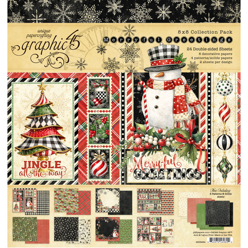 Graphic 45 - Merry-ful Greetings - 8x8 Collection Pack
