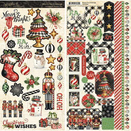 Graphic 45 - Merry-ful Greetings - Sticker Set