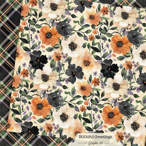 Graphic 45 - Bootiful Greetings - Floral & Plaid