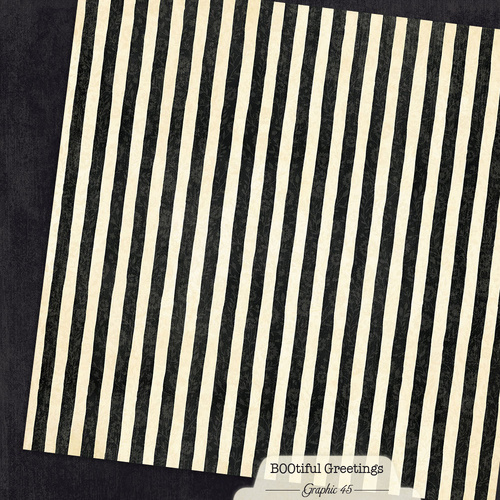 Graphic 45 - Bootiful Greetings - Onyx Black Pattern & Solid Sheet