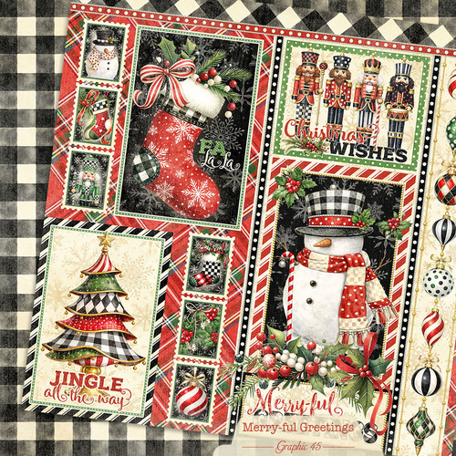 Graphic 45 - Merry-ful Greetings - Signature Cut-apart
