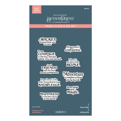 Spellbinders BetterPress Press Plate & Die Set - Wonder Of Oz
