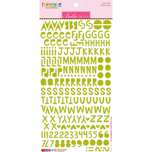 **Bella Blvd - Florence Alphabet Stickers - Pickle Juice