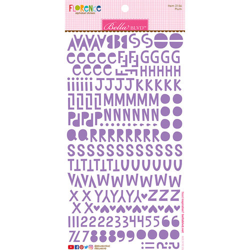 **Bella Blvd - Florence Alphabet Stickers - Plum