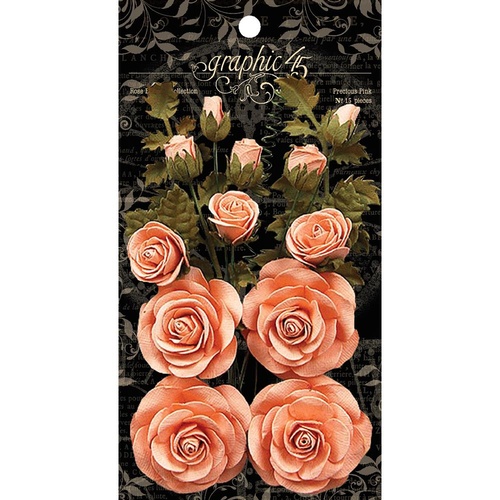 Graphic 45 - Staples - Rose Bouquet - Precious Pink Flowers