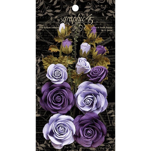 Graphic 45 - Staples - Rose Bouquet - French Lilac & Purple Royalty  Flowers
