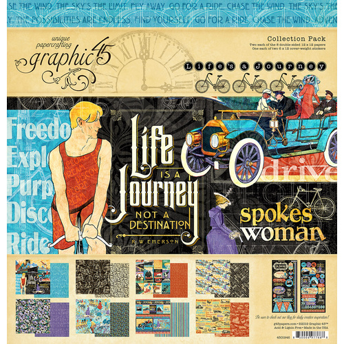 **Graphic 45 - Life's a Journey - 12x12 Papercrafting Set