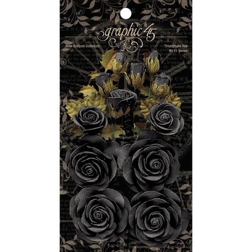 Graphic 45 - Staples - Rose Bouquet - Photogenic Black Flowers
