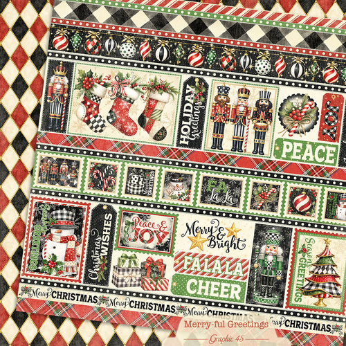 Graphic 45 - Merry-ful Greetings - Borders