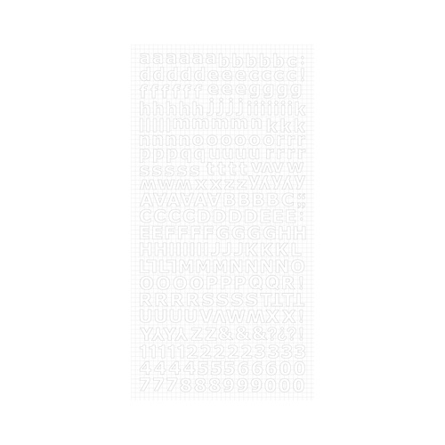 Alpha Stickers - White