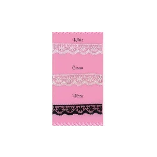 12mm Nylon Lace - White