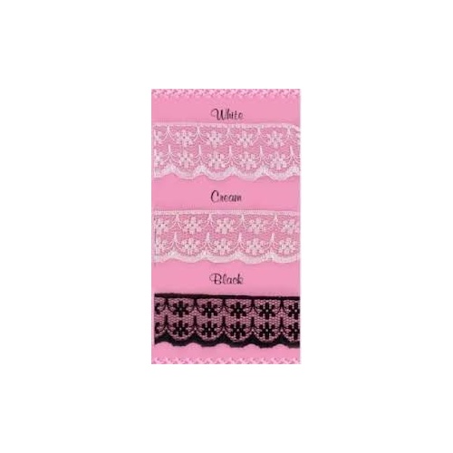 20mm Nylon Lace - White
