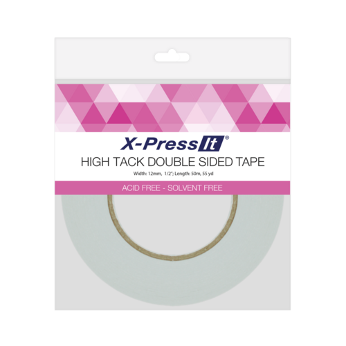 X-press It Double Sided High Tack Tape - 12mmx50m