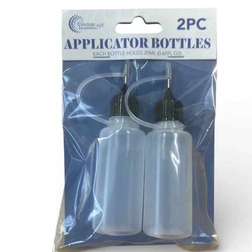 Couture Creations - Applicator Bottles - 20ml with rustproof precision tip and cover (2pc)