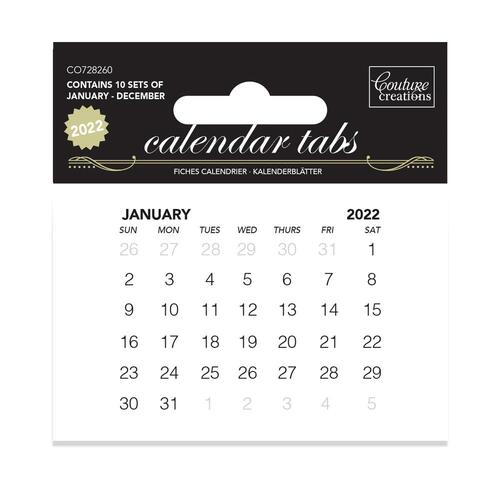 Couture Creations - Calendar Tabs 2024 (10 sets Jan -Dec)