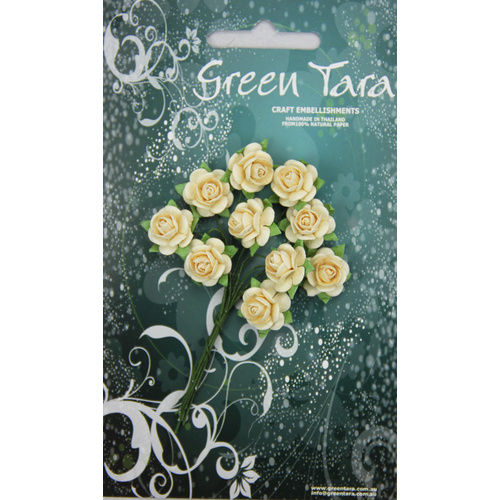 1.5cm Roses - Ivory