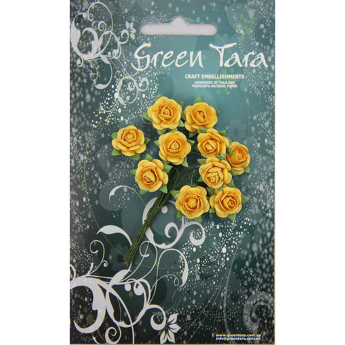 1.5cm Roses - Yellow