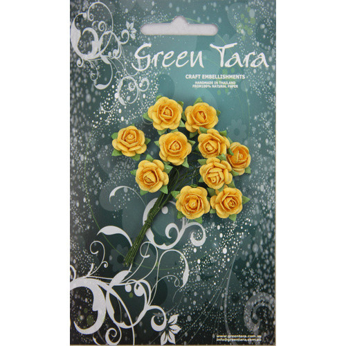 Green Tara - 1.5cm Roses - Yellow