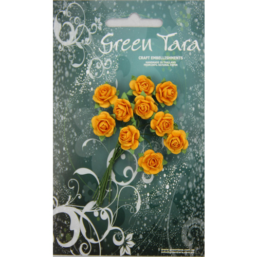 Green Tara - 1.5cm Roses - Gold