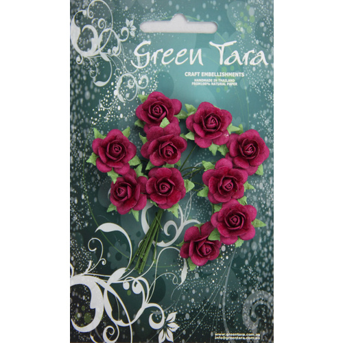 2cm Roses - Fuchsia