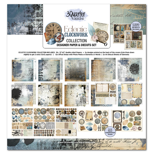 3Quarter Designs - Eclectic Clockwork - 12x12 Collection