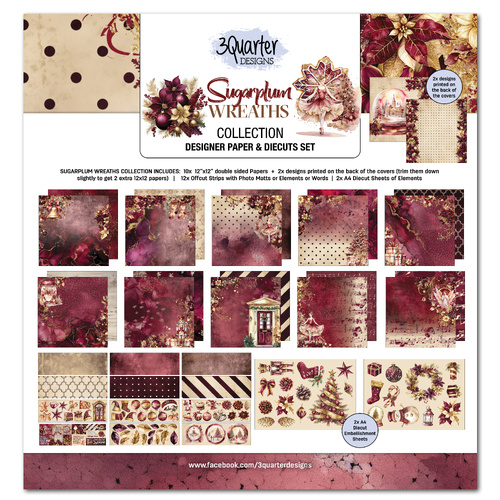3Quarter Designs - Sugarplum Wreath - 12x12 Collection