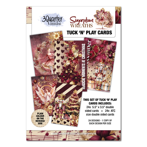 3Quarter Designs - Sugarplum Wreath - Tuck n Play Cards