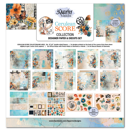 3Quarter Designs - Cerulean Score - 12x12 Collection