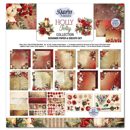 3Quarter Designs - Holly Jolly - 12x12 Collection