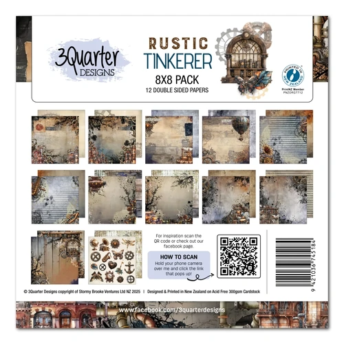 3Quarter Designs - Rustic Tinkerer - 8x8 Pack