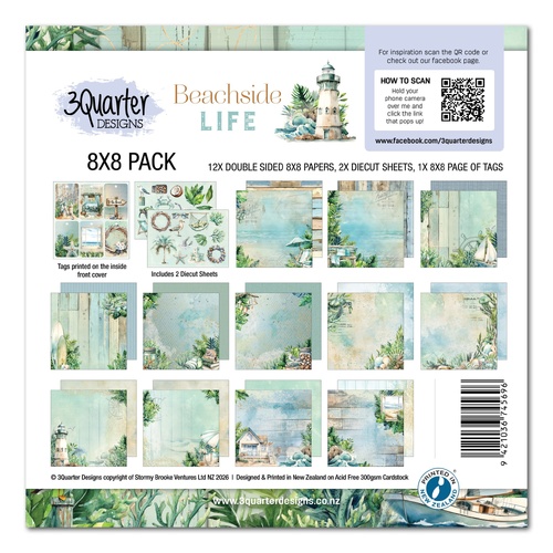 3Quarter Designs - Beachside Life - 8x8 Pack
