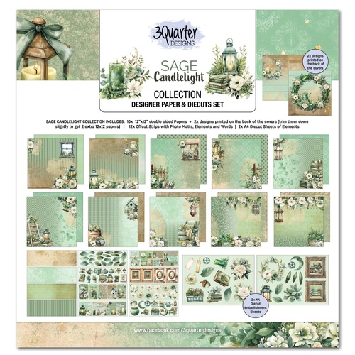 3Quarter Designs - Sage Candlelight - 12x12 Collection