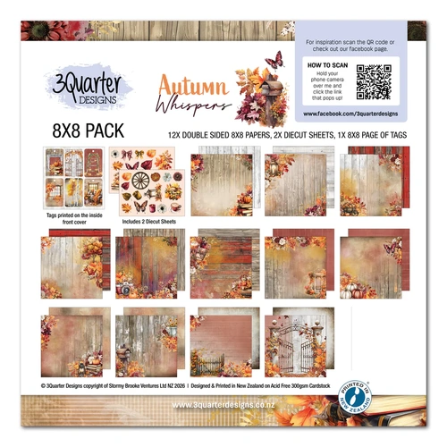 3Quarter Designs - Autumn Whispers - 8x8 Pack