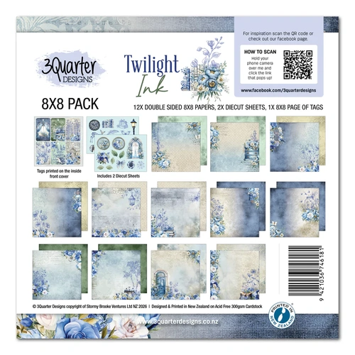 3Quarter Designs - Twilight Ink - 8x8 Pack