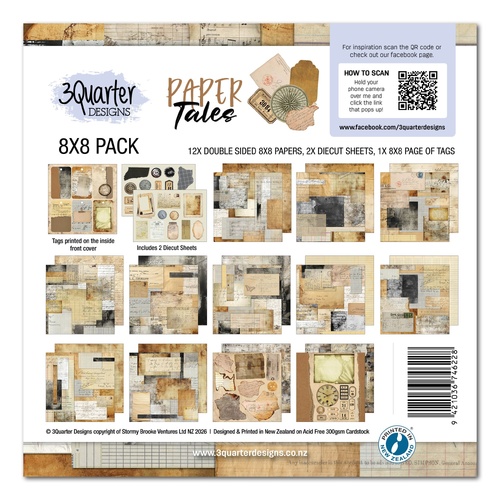 3Quarter Designs - Paper Tales - 8x8 Pack