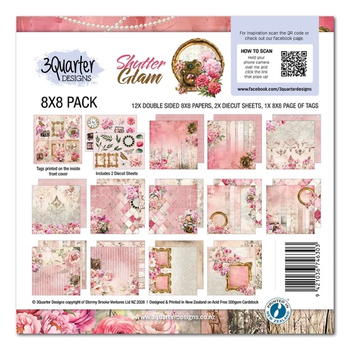 3Quarter Designs - Shutter Glam - 8x8 Pack
