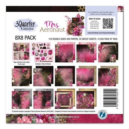 3Quarter Designs - Mrs Aeronaut - 8x8 Pack