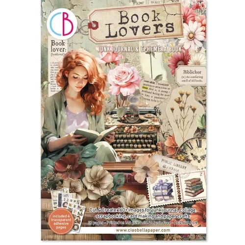 Ciao Bella - Book Lovers A4 Junk Journal Ephemera Book 32/Pkg