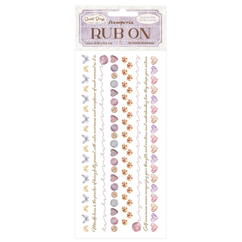 Stamperia - Quiet Days - Cozy Borders Rub On