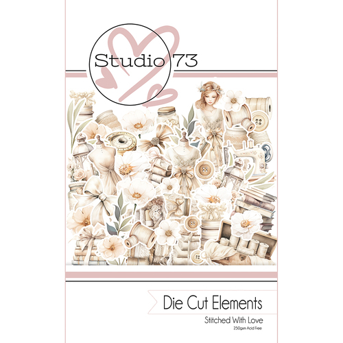 Studio 73 - Stitched With Love - DieCutz Elements